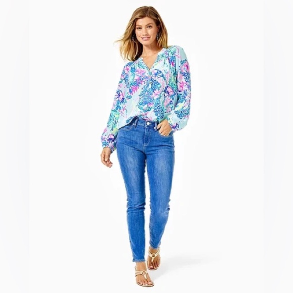 EUC Lilly Pulitzer Stretch Skinny Jeans - 14 - Picture 4 of 4